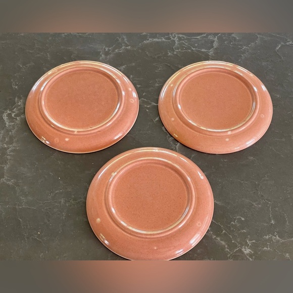 Russel Wright American Modern 6” Desserts Plates in Coral Peach (3) - Picture 2 of 5
